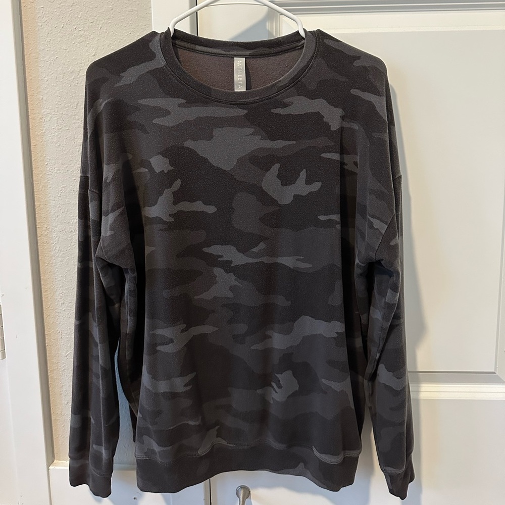 Athleta Camo Crewneck Sweatshirt